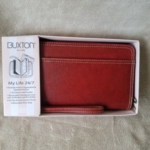 NEW Buxton Leather Wallet/Wrislet My Life 24/7